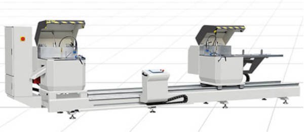 Aluminium Profile Double Head Cutter In Use